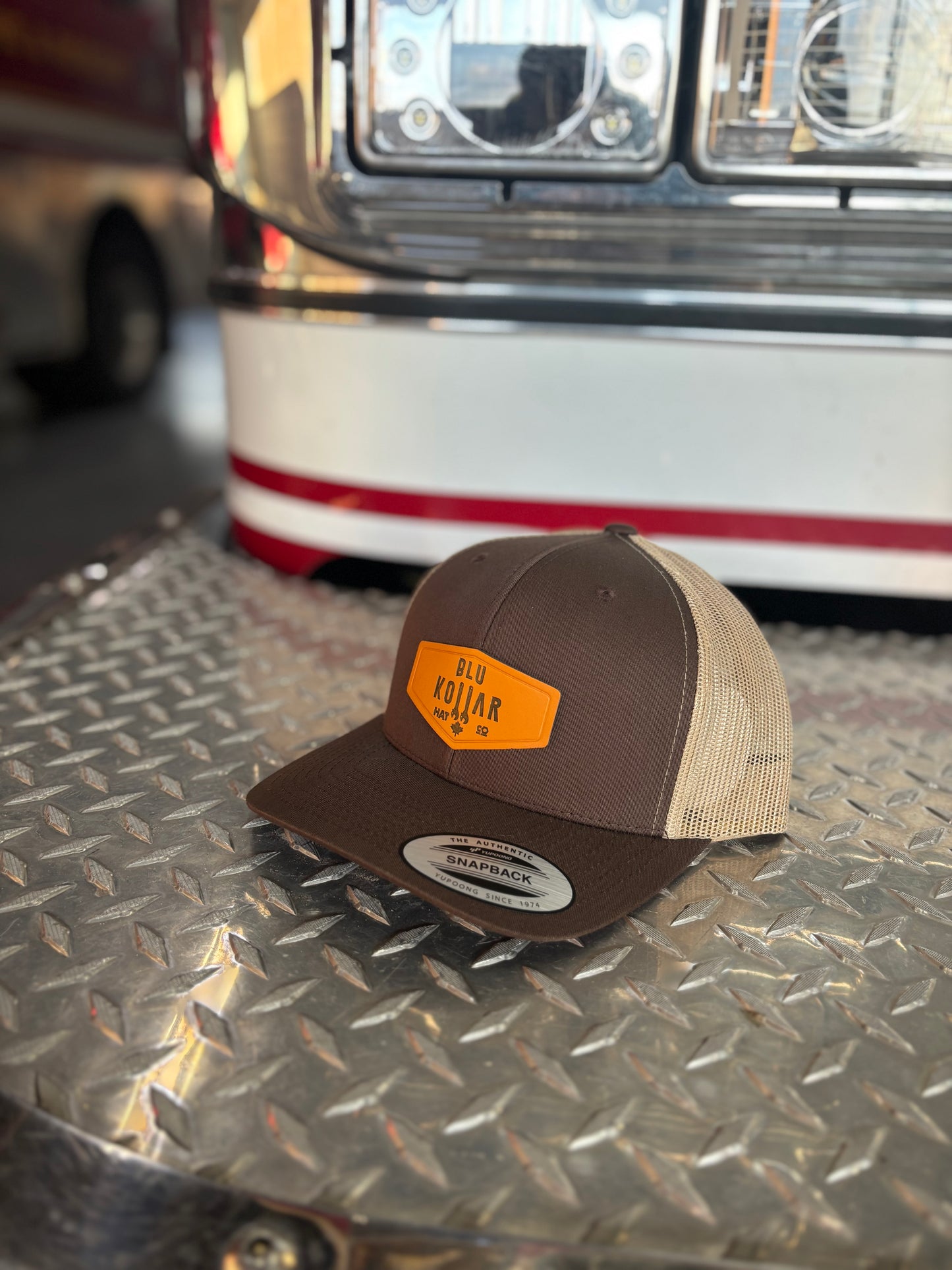 BKHCo. - YP CLASSICS® RETRO TRUCKER CAP (Brown/Khaki)